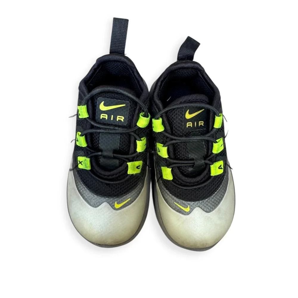 Nike Air Max Toddler‎ Shoes 6C Black Neon Yellow Athletic Sneakers AH5224-012